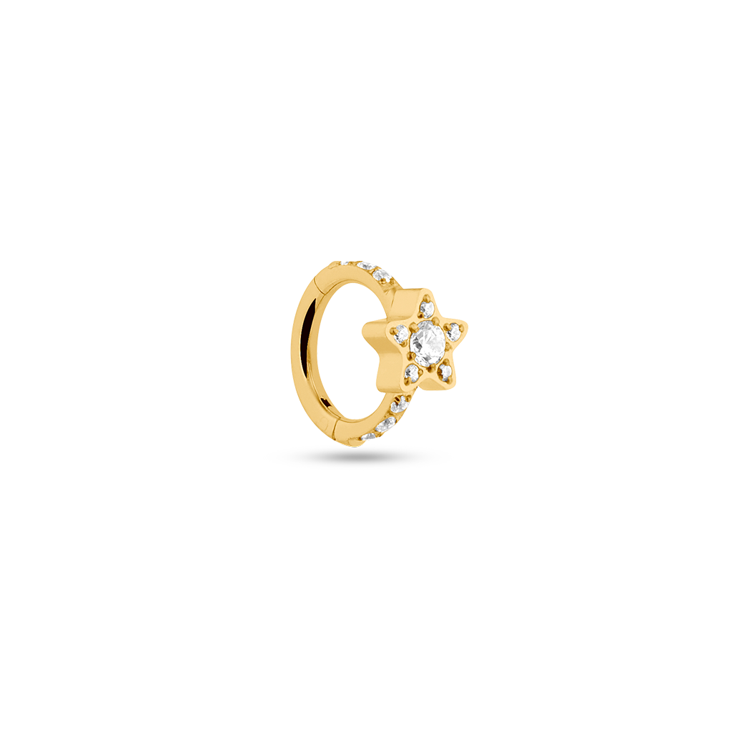 STAR PIERCING HOOP - 6mm STAR PIERCING HOOP - 6mm