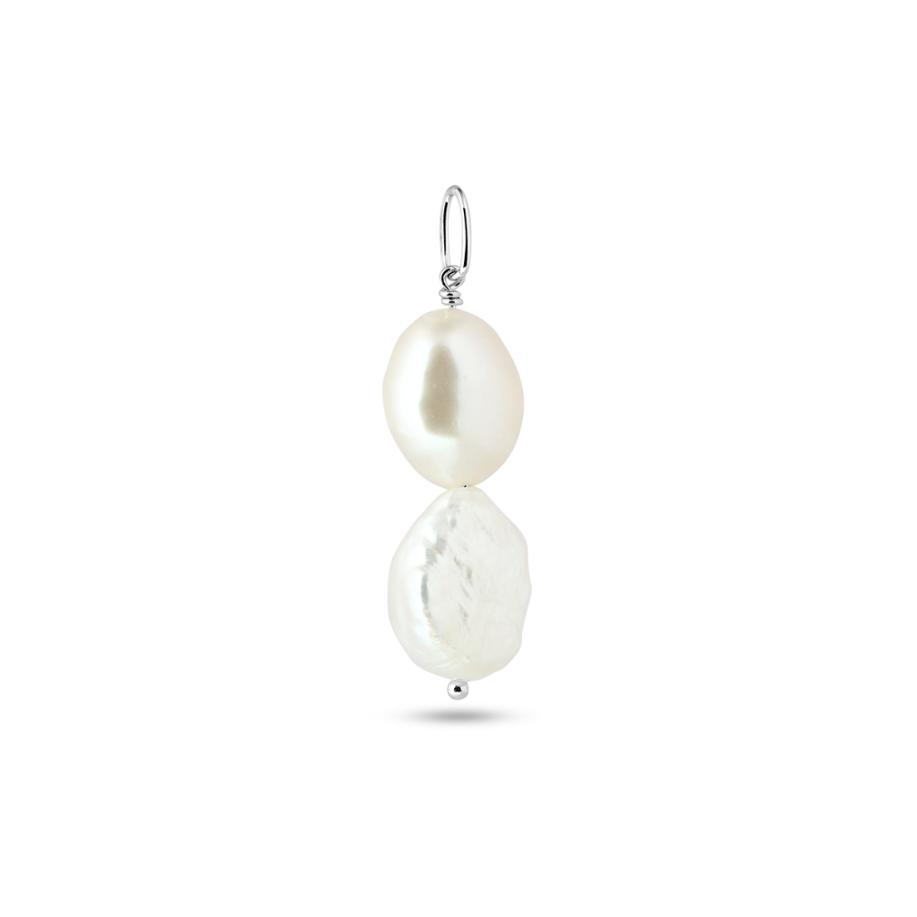 DOUBLE WATERPEARL CHARM SILBER DOUBLE WATERPEARL CHARM SILBER