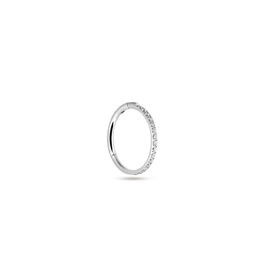 SHINY PIERCING HOOP SILBER - 10mm SHINY PIERCING HOOP SILBER - 10mm