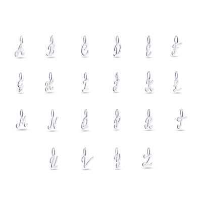 CURVE LETTER CHARMS SILBER