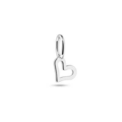 TINY HEART CHARM SILBER