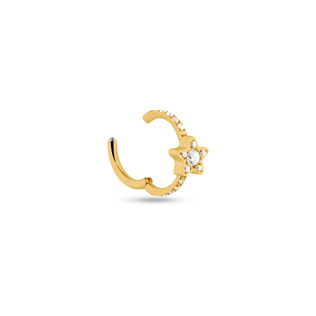 STAR PIERCING HOOP