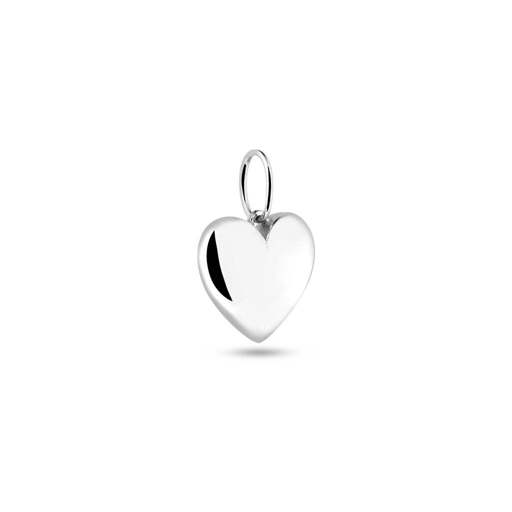 BOLD HEART CHARM SILBER