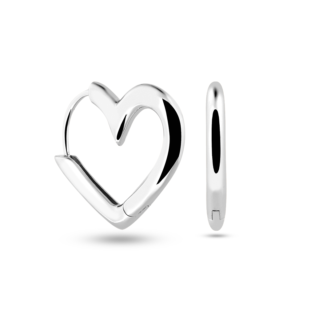HEART HOOPS BIG SILBER