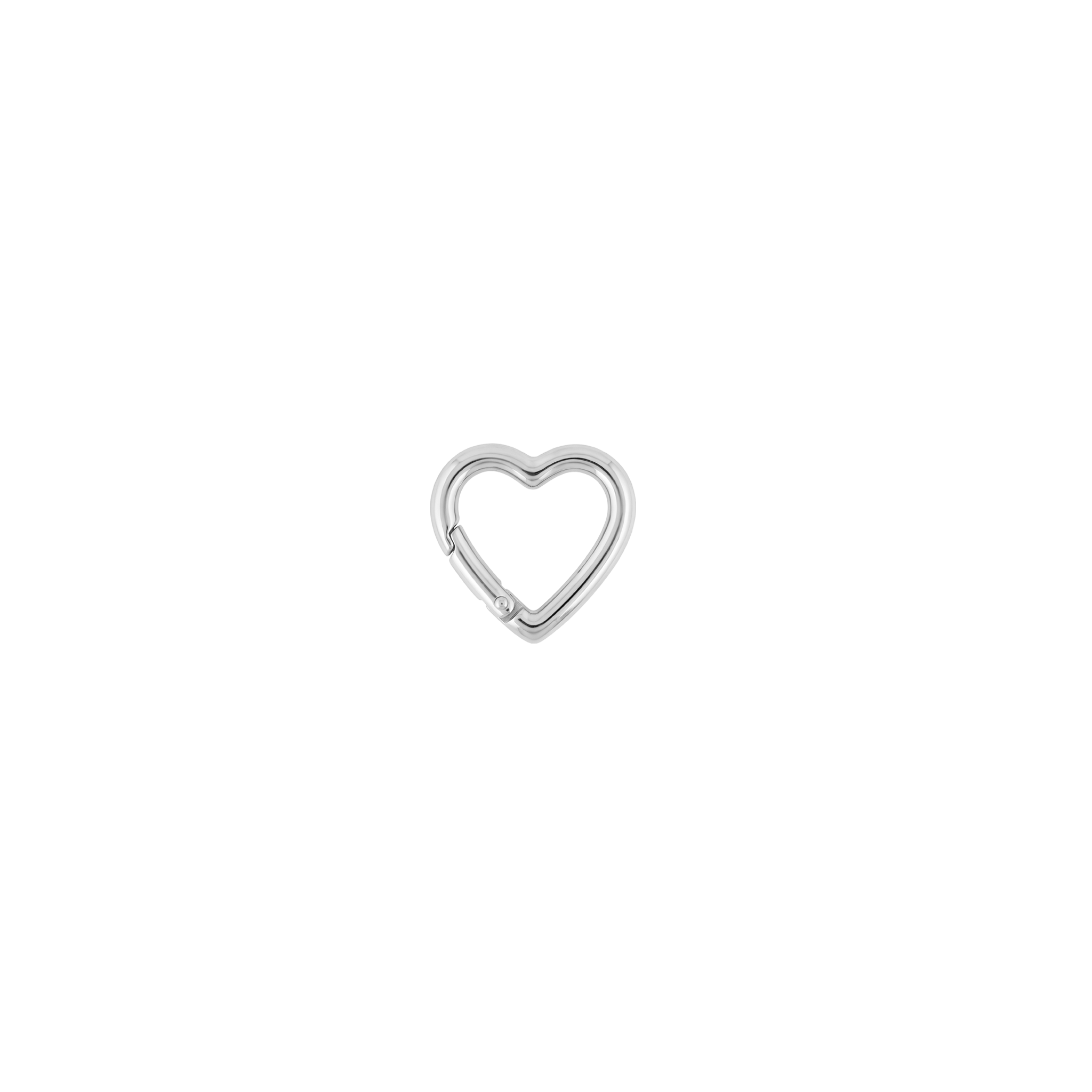 THE HEART CLIP LOCK SILBER von fafe collection, Karabiner-Verschluss in Herzform in Silber
