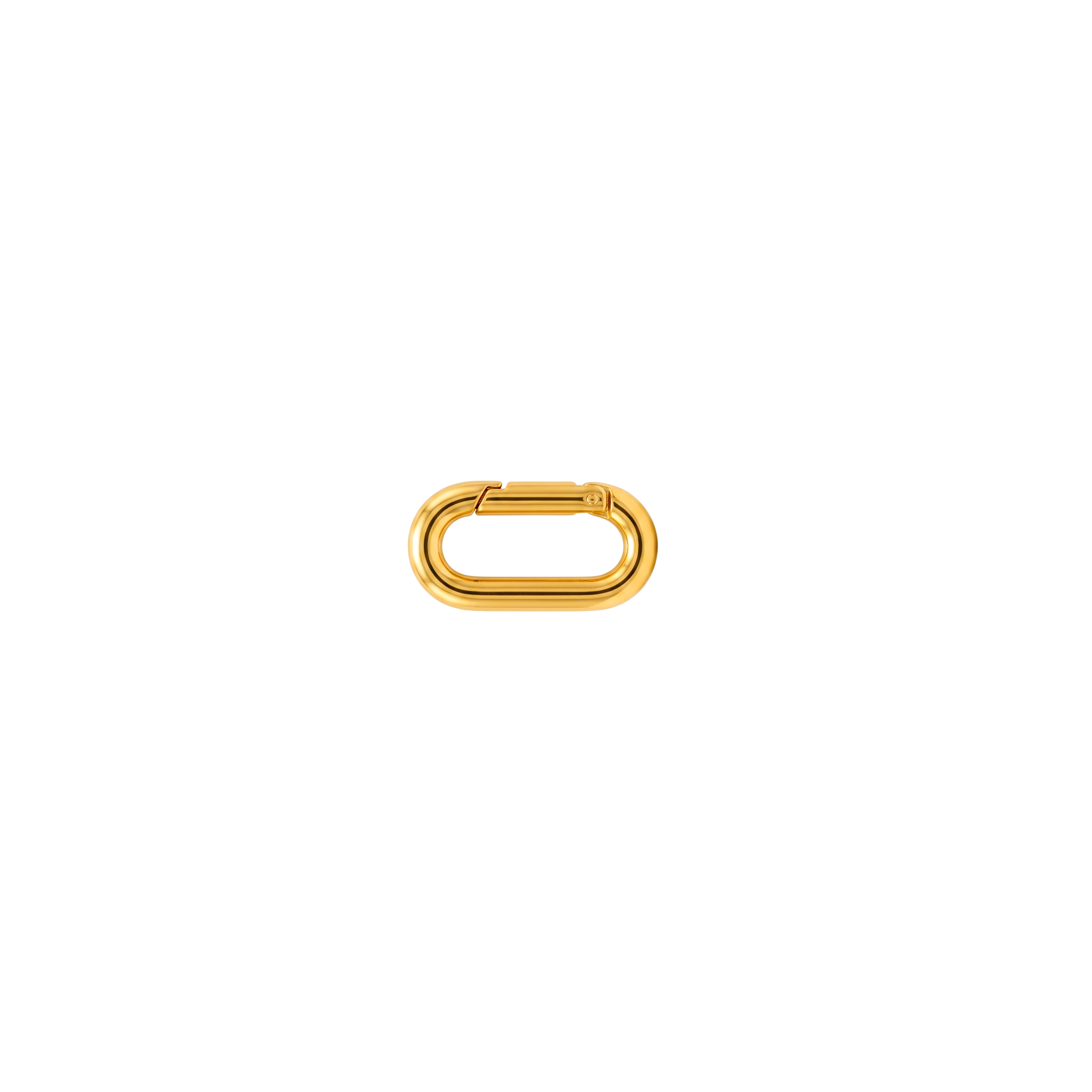 THE OVAL CLIP LOCK von fafe collection, ovaler Karabiner-Verschluss in Gold