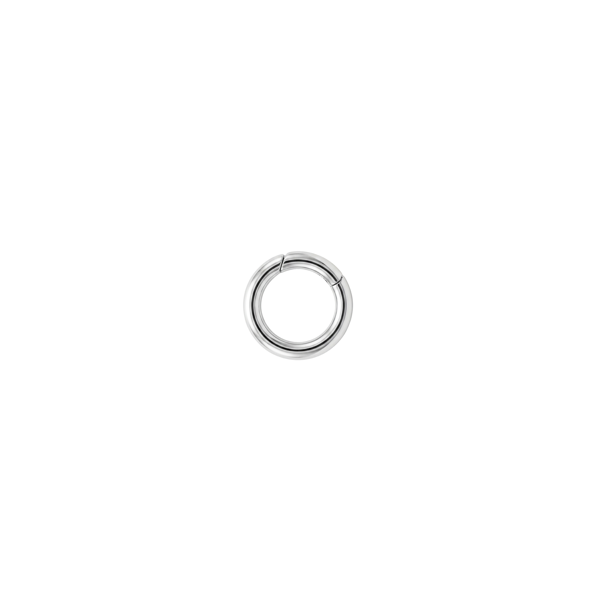 THE ROUND CLIP LOCK SILBER von fafe collection, runder Karabiner-Verschluss in Silber