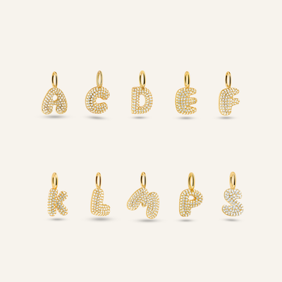 SHINY CLOUD LETTER CHARMS