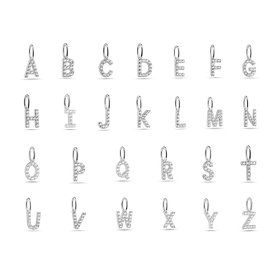 SHINY LETTER CHARMS SILBER