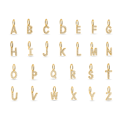 SHINY LETTER CHARMS
