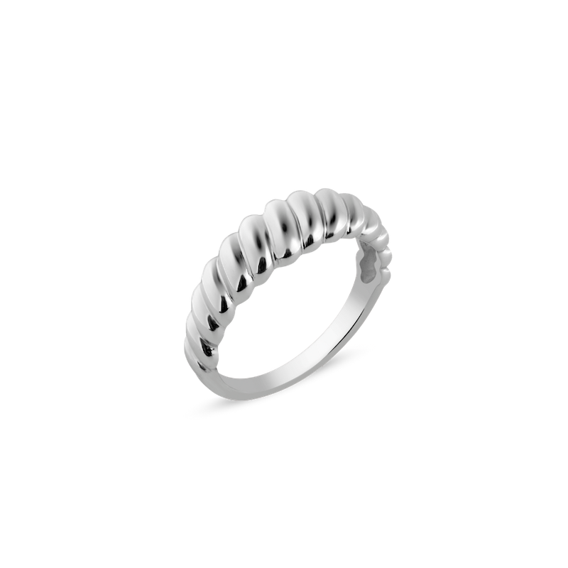 CROISSANT RING SILBER