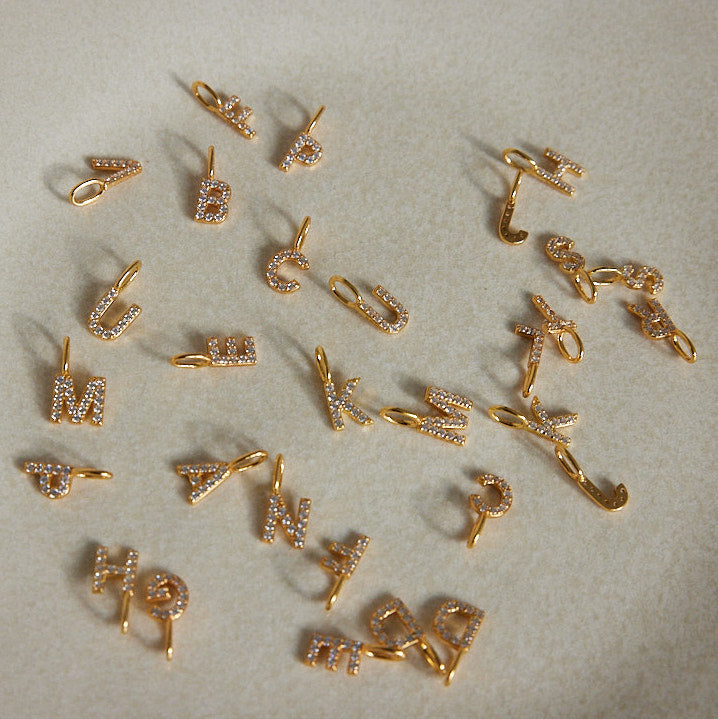 SHINY LETTER CHARMS
